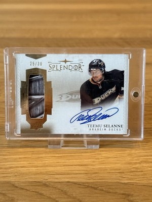 2018-19 Upper Deck Splendor Teemu Selanne Patch Auto 25/36 Hockey NHL Ducks