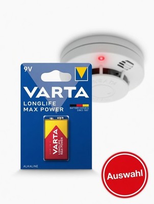 VARTA 9V Block LONGLIFE Max Power Alkaline Batterie 6LR61 MN1604 Auswahl