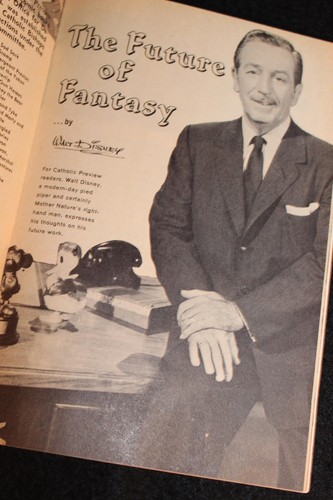 Walt Disney 1959 Rare Cover Art Catholic Preview of Entertainment Magazine - Picture 3 of 13