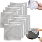 NAREVAL Dish Wash Scrub Cloth Pad Sponge Double-Sided Stainless Steel Scrubber