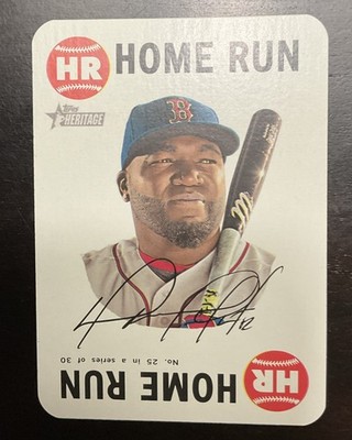 2017 Topps Heritage David Ortiz #25 Boston Red Sox HOF 1968 Topps Game Card NM