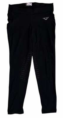 TuffRider Schooling Tights in Black Ventilated Sz L Polyester