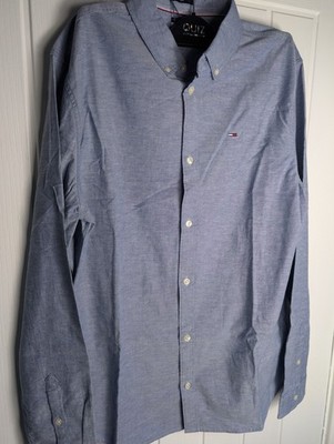 Tommy Jeans Herren Tjm Slim Stretch Oxford Hemd Twilight Navy Größe L
