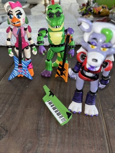 FNAF Funko Security Breach Montgomery Gator Roxane Wolf  Glamrock Chica Figures