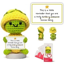 Handmade Positive Turtle Crochet - Inspirational Gift for Women - You're