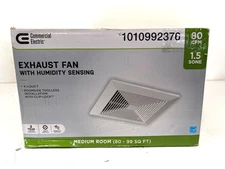 Commercial Electric 80 CFM 1.5 Sone Bathroom Exhaust Fan with Humidity Sensing
