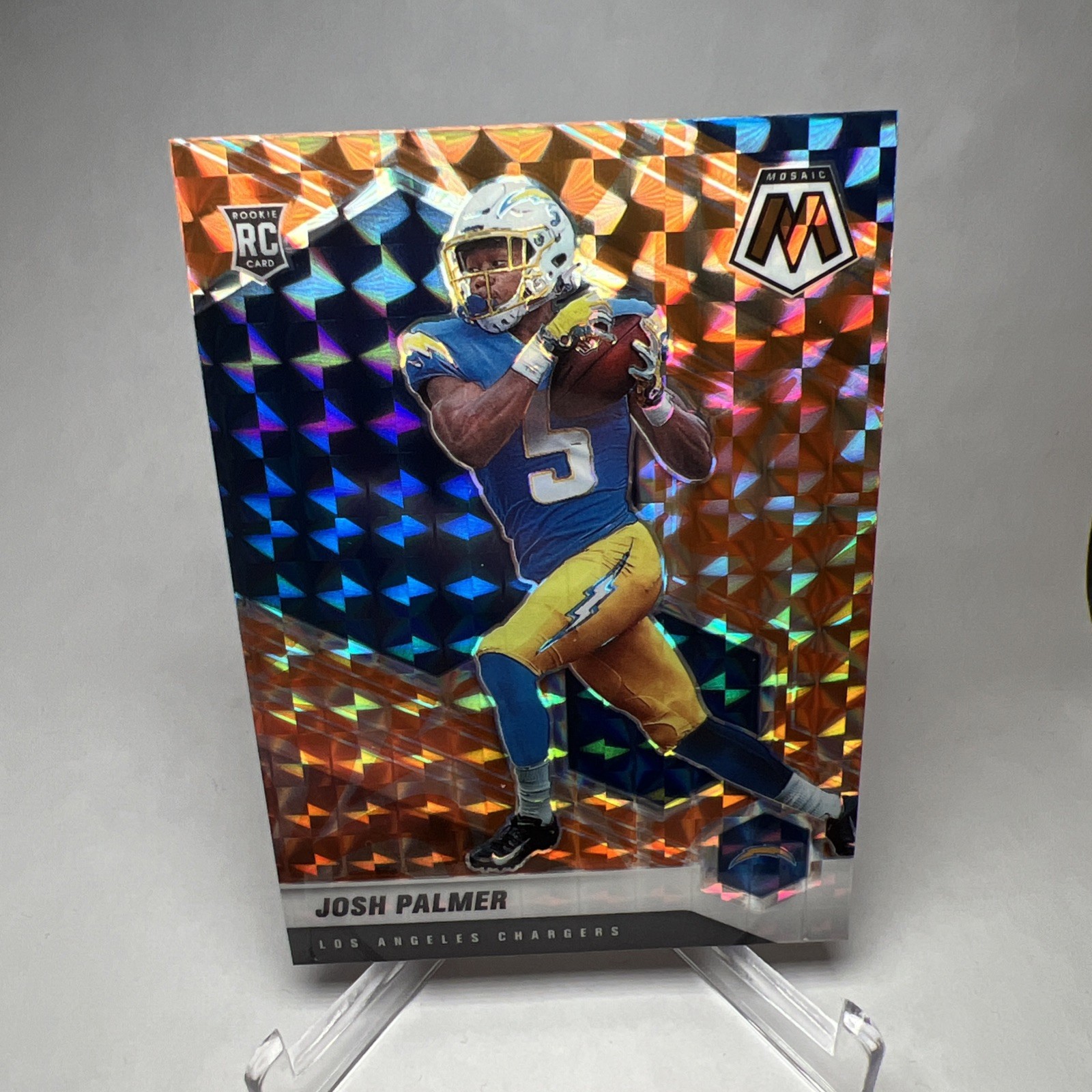 Josh Palmer 2021 Panini Mosaic Reactive Orange #329 Mosaic(RC) CHARGERS, Bills