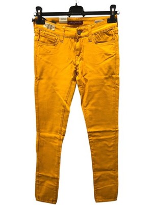 Mavi Damen Jeans, Mavi Serena, Low-Rise, Super Skinny, Gelb, W25 L32