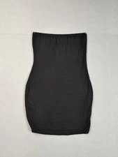Boohoo Women Mini Dress 6 Black Bodycon Off The Shoulder Stretch Sexy Cocktail