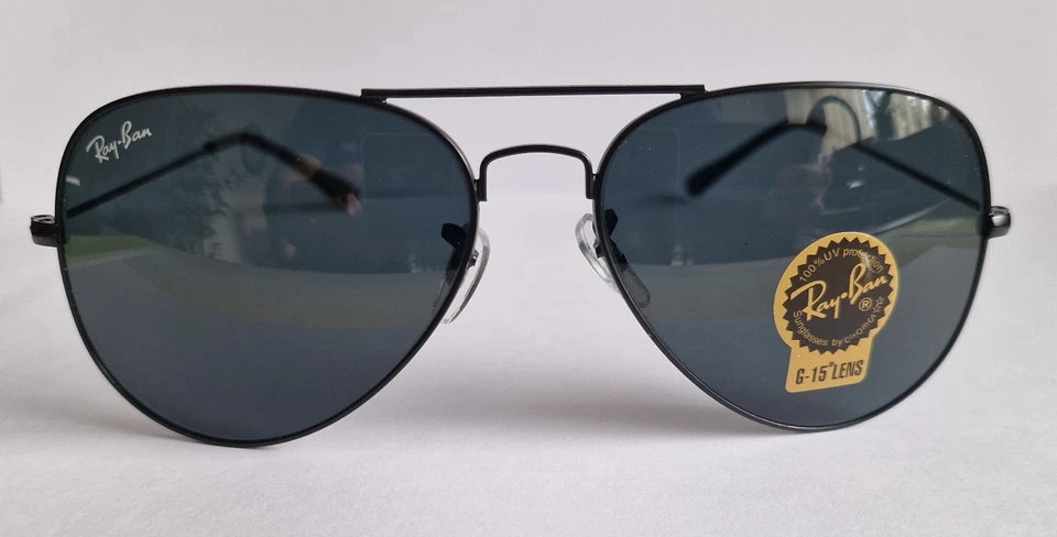 Ray-Ban Aviator Classic G15 Polarized Sunglasses - Black/Green, photo 1 of 5