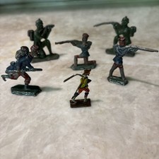 Vintage Antique Lead Painted Military Army Men Toys 6pcs