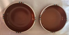 Dansk Mesa Terracotta Soup Coupe Bowls 5 7/8" Set of Two Japan Mint