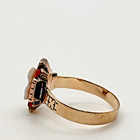 Victorian Era Carnelian Hardstone Cameo Buckle Frame Ring 10K Rose Gold Size 7.5 — photo 9