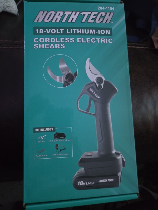 18 Volt Cordless Pruning Shears High Carbon Steel Blade Light Brushless Motor