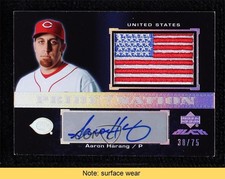 2007 Upper Deck Black Pride of a Nation Veteran 38/75 Aaron Harang Auto READ ow6