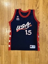Vintage Hakeem Olajuwon #15 Team USA 1996 Dream Team Champion Jersey (Youth XL)
