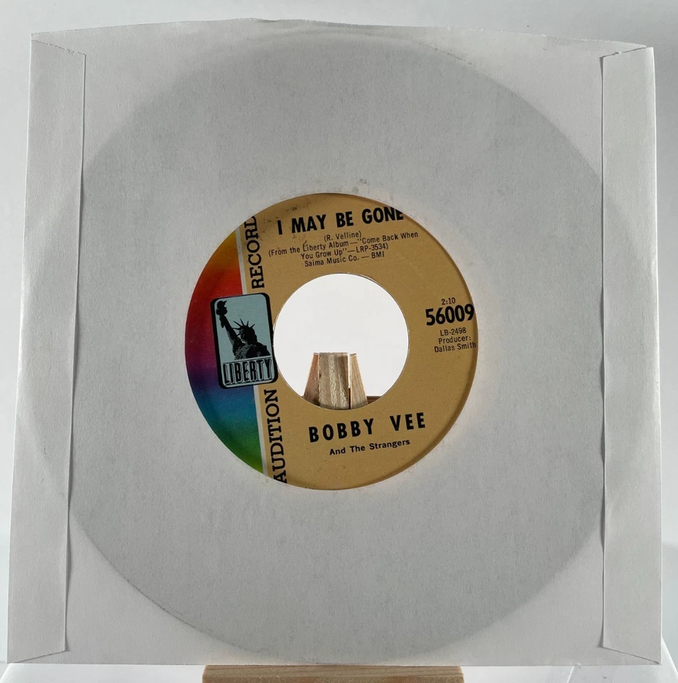 BOBBY VEE - BEAUTIFUL PEOPLE / I MAY BE GONE—VG - Image 4 of 4