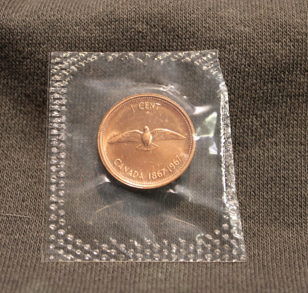 1967 CANADA, 1 CENT, PROOF-LIKE (P/L) IN MINT CELLO, ONE YEAR TYPE KM# 65