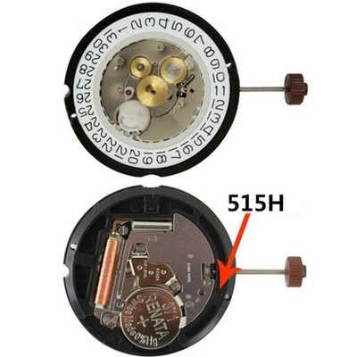 HQ515.24H 24 Hour Quartz Watch Movements 4 Pin Fit for Ronda Watch Replace Parts