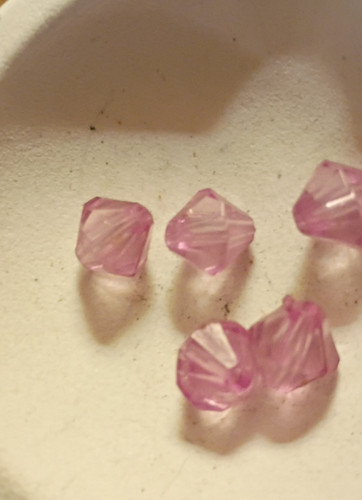 Pink Transparent Crystal Faceted Bicone Bead for Jewelry Making