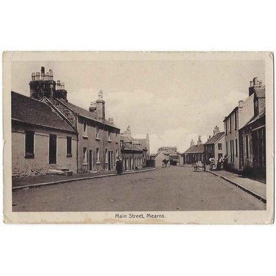 NEWTON MEARNS Main Street, Renfrewshire RP Postkarte postalisch gebraucht 1915