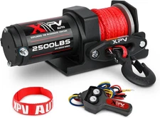 2500lbs Electric Winch 12V Synthetic Rope Nylon Towing Winches for ATV UTV Boat