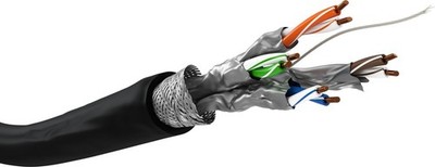 Goobay/CAT 7 Outdoor Netzwerkkabel, S/FTP (PiMF), schwarz, 100 m