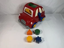 RARE Chicco Auto Shape Sorter Car Red Vehicle Toy Baby Einstein MISSING 2 SHAPES