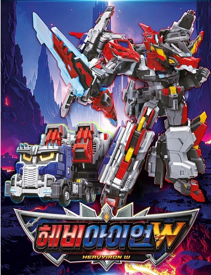 Metal Cardbot W HEAVY IRON W Transforming Robot Trailer Cargo Truck Car Toy 2025 - Image 3 of 4