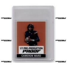 2025 Leaf NSCC The National Proof - Cameron Cam Ward Rookie 1/1 Red Clear Mini