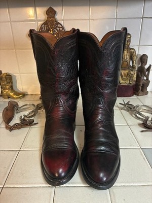 Lucchese メンズ ウエスタンブーツ ダークレッド レザー　9Ｄ s-l400.jpg