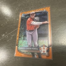 2025 Bowman Chrome Caden Powell Orange /25 1st Prospect Astros