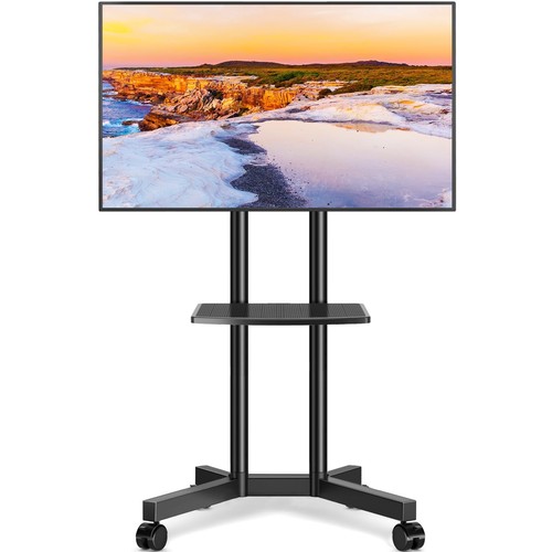 Mobile TV Stand with Upgraded Wheels for 32-75 Inch TVs up to 88 lbs, Height ...