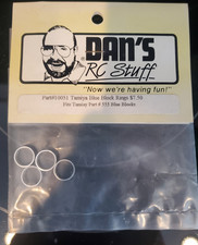 Dan's RC Stuff 10051 Tamiya Blue Block Rings 4 pcs Vintage