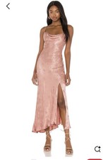 Revolve sold out ASTR the Label Gaia Dress Blush Floral Jacquard Straps Party