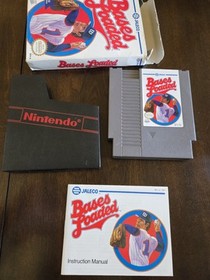 Jaleco Bases Loaded 1988 Nes Game With Manual And Nintendo Black Dust Sleeve