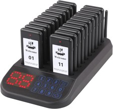 Restaurant Pager System, 20 Beepers, Wireless Calling System Customers Waiting B