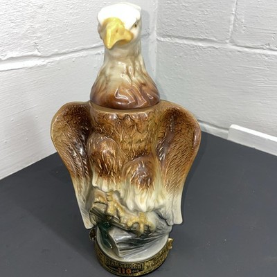 Jim Beam Bald Eagle Beams Trophy Whisky Decanter Regal China 1966 Empty