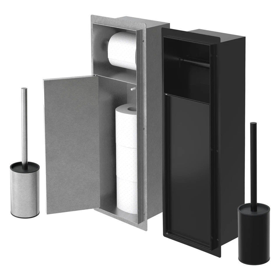 LUXEBATH WC-Modul Unterputz Edelstahl Einbauschrank befliesbar 200x600 mm mit Stauraum