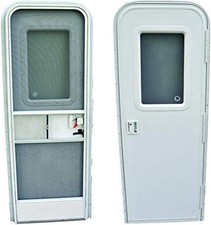 015-201495 RV Entrance Door Window Glass, White