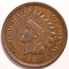 1908 Indian Head Penny Cent Extremely Fine (XF)