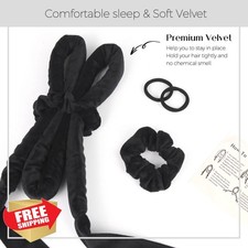 Black Heatless Curls Overnight Hair Curlers for Long Hair