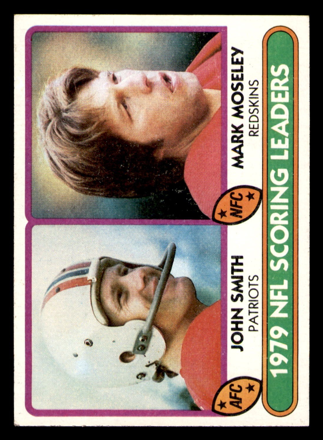 1980 Topps #334 1979 Scoring Leaders - John Smith / Mark Moseley