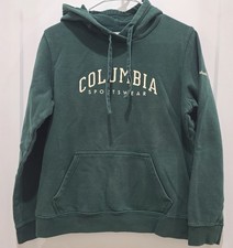Columbia Sweatshirt Womens Medium Green Pullover Hoodie Kangaroo Pocket Outdoors