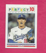 2025 Topps Heritage Hgh #: Yoshinobu Yamamoto #P10-7 Sharp Perfect 10 Insert Crd