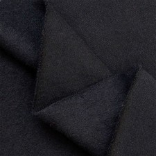 Black 100 Cotton Sweatshirt Fleece Fabric - 60" Wide - Sold by the Yard