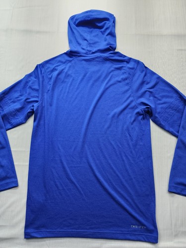 New Mens Nike Authentic Collection Chicago Cubs DriFit Hoodie TShirt Sz Small - Picture 2 of 13