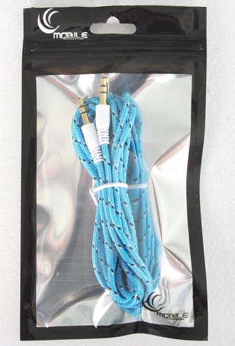 6FT braided 3.5mm male stereo audio aux cable FOR apple iphone 6 4s 5 car mp3 pc - Picture 5 of 8