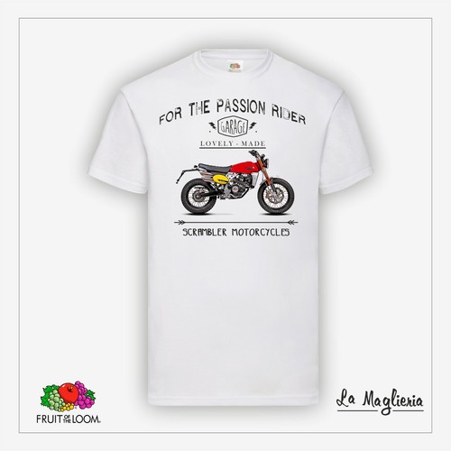 T-Shirt Maglia Uomo - Bikers - Vintage - Moto - Caballero 500 Scrambler |  eBay