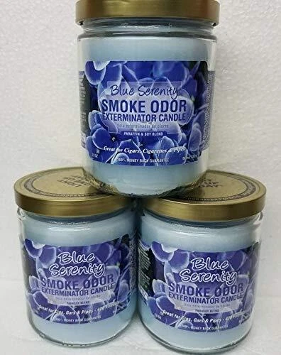 Velas de tarro Smoke Odor Exterminator 13 oz (Blue Serenity, 3) Foto 2 de 2